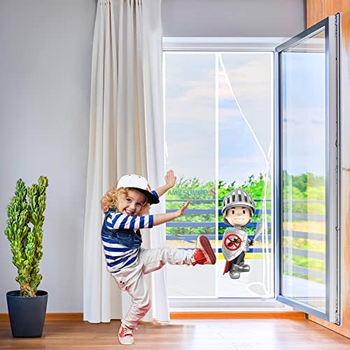 Zanzariera Magnetica per Porte, Zanzariera Porta Magnetica, Chiusura Automatica Adsorbimento Magnetico Totalmente Magnetica, per Porte D'Ingresso Porte Cortili 195 x 250 cm Bianco