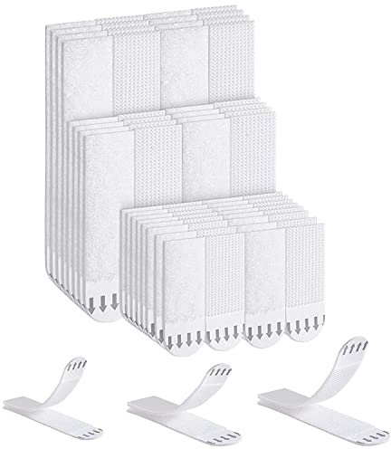 Ainiv 32pares(64 tiras) Tiras para Colgar Cuadros y Marcos, Bandas adhesivas para colgar en la pared, Para Mármol, Baldosas de Cerámica, Vidrio, Metal, Plástico, Madera -S+M+L /16+8+8 pares