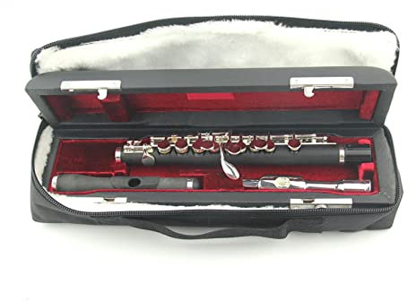 Piccolo-Flöte Silber Überzogene Schlüssel Piccolo Instruments Mit Holzkasteninstrumenten 2 Mundstück Querflöte