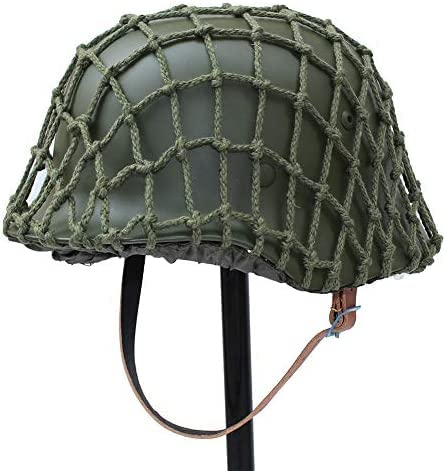 Aifordge WW2 WWII Deutsche Elite Wh Armee mit Netzabdeckung Stahl Material M35 M1935 Stahl Helm Stahlhelm Schwarz Grün Farbe