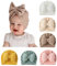SEAUR Turban Neugeborene Baby Mütze Baumwolle Weich Stretch Beanie Hut Mädchen Jungen 0-12 Monate Newborn Turbanmützen Stirnband Babymütze - 6 Stück H