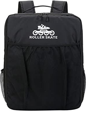XINBALOVE Schlittschuhtasche,Rollschuh-Tasche, Rollschuh-Rucksack, Schlittschuh-Inline-Skate-Aufbewahrungstasche, professionelle Rollschuh-Schultertasche für Kinder, Reisetasche- L Black