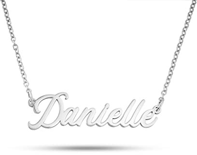 Personalized Name Necklace - 18K Gold Plated - Solid 925 Sterling Silver - Custom Gift for Her - Handmade with Love (925 Sterling Silver)