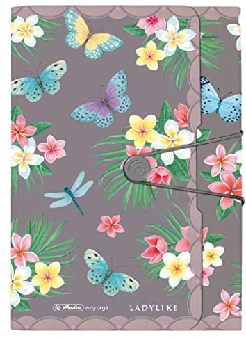 herlitz Fächermappe aus PP, Motiv: Ladylike Butterflies, 1 Stück
