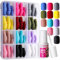 FANDAMEI Matte Press on Nails Short, 12 Packs 288PCS Press on Nails Short Round, 12 Bright Color Fake Nails Short, Super Natural False Nails with Nail Glue, Lightweight Press on Nails for Nail Art, D