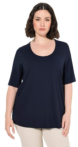 Ulla Popken Damen Shirt mitternachts blau 50+