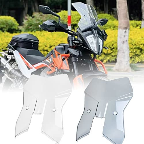 Midimttop Motorrad Frontscheibe Wind Schild Zubehör compatible with K&T&M 390 ADV Adventure 2020 2021 2022 2023 2024 Windschutzscheibe Windschutz Air Deflektor (Klar)