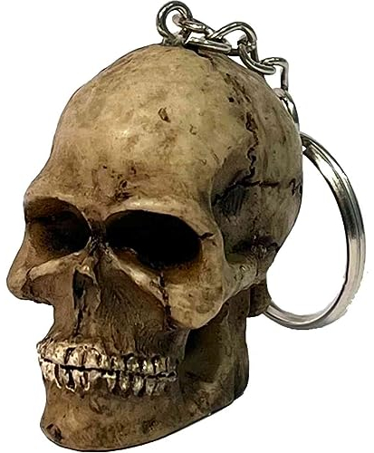 Isideco Schlüsselanhänger mit kleinen dunklen Totenkopf