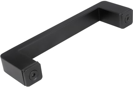 Cokritsm Duschtür Griff 200mm Loch zu Loch Glastürgriff, Dusche Türknopf Rund Grifff, Duschtürknopf Schwarz Duschtürgriff Edelstahl Griff für Duschtür