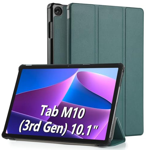 Bighan Funda Compatible para Lenovo Tab M10 3rd Gen 10.1, Carcasa Folio con Soporte y Tapa Magnética para Lenovo Tab M10 3rd Gen 10.1 Pulgadas -Verde