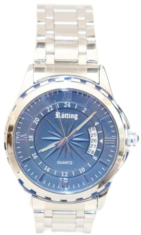 Rötting Design Herrenuhr Quarz aus der Collection Rötting dunkelblaues Ziffernblatt Datum