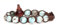 Tamashii Original tibetisches Unisex-Armband aus Naturstein Larimar und brauner Kordel. Einheitsgröße BHS900-297, Baumwolle, larimar