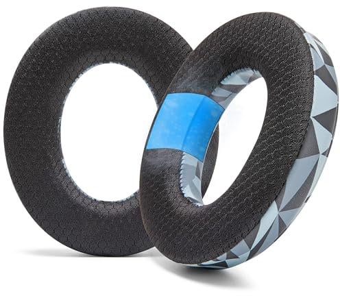 WC FreeZe Momentum 4 - Cooling Gel Earpads for Sennheiser Momentum 4 Wireless Over Ear Headphones by Wicked Cushions - Boost Comfort, Thickness, & Sound Isolation for Epic Listening | Geo Grey