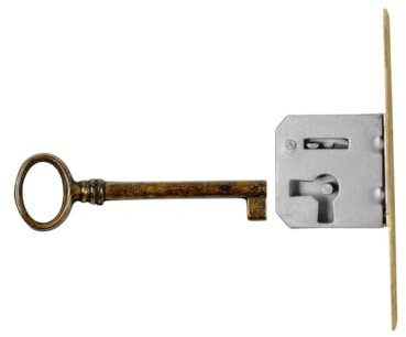 Holzando Möbelschloss Einsteckschloss mit Schlüssel 02.4014-3013.01 Links - Dornmaß 20mm- Halmlänge 52mm