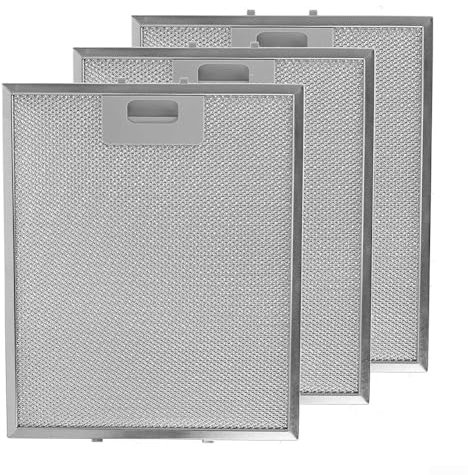 3 Pack Aluminum Range Hood Filter for RANGEMASTER Cooker Hood, Grease Filters, Kitchen Exhaust fan Cover Hood Stove Vent Filter