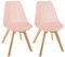 UNIVERSDECOR Chaise Style Scandinave Stockholm (Rose poudré, 2 chaises Stockholm Style Scandinave)