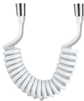 AQXYUULL 1 Tuyau de Douche à Ressort 2/3/5/8 mètres Tuyau télescopique Flexible à Ressort Blanc adapté for pommeau de Douche, Tuyau d'eau de Douche de Salle de Bain(2m,1pc)