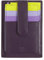 DUDU Porta Carte di Credito in Pelle Multicolore Sottile Slim Uomo Donna con 9 Slot e Chiusura di Sicurezza Deep purple