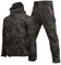Oanviso Herren Trainingsanzüge Tactical Militär Kleidung Kriegsspiel Taktisch Uniform Warm Winter Windjacke und Cargo Hose Outfit Jagdbekleidung Mode Schießen Set D Dunkelgrau L