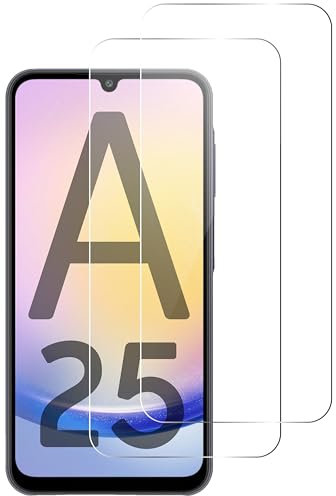 QUITECO Vetro Temperato per Samsung Galaxy A25 5G [2 Pezzi] Vetrino Protettivo Pellicola Protezione Schermo