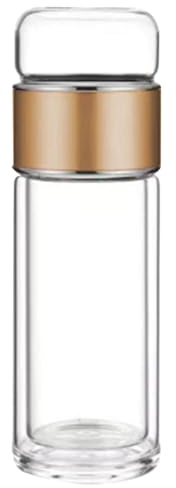 Générique Bouteille à thé avec infuseur | Bouteille à thé en verre à double paroi avec infuseur à thé Tasse de séparation du thé et de l'eau | Pour thé en vrac infusé à chaud/froid