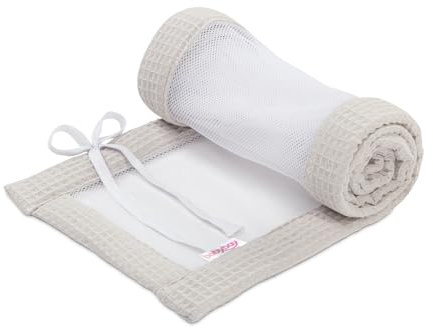 babybay Nestchen Mesh-Waffelpiqué passend für Modell Maxi, Boxspring, Comfort und Comfort Plus, weißgrau