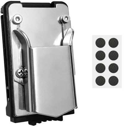 HnvPBbao Ceinture Porte Outil en Acier Inoxydable 304, Porte Outils Ceinture,pour électriciens, menuisiers et Artisans, Compatible avec visseuse sans Fil, mètre Ruban et cloueur