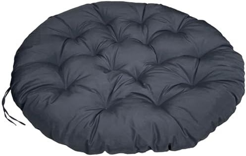 ZTGL Polster für Papasansessel, Rund Durchmesser 80-180 cm Dicke Wasserdicht Outdoor/Indoor, Bodenkissen Kissen für Gartenmöbel, Großer Sitzauflage Auflage für Papasan,Dark Gray,160x160cm