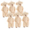BESPORTBLE 6Stücke Mini Plüschbären Bewegliche Gelenke Austauschbare Outfits Stofftieranhänger Für Weihnachten Und Geburtstagen