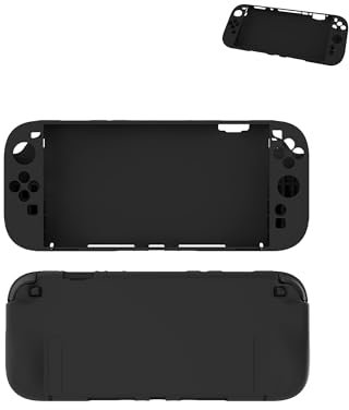 Yystao Custodia per console Nintendo Switch 2, in silicone, compatibile con NS 2, custodia protettiva completa Dockable Case per Switch2, Dock-friendly, antiurto, colore: Nero