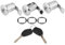 DEMULAX 252522 Ensemble de barillets de Serrure de Porte de Voiture avec clés, for Peugeot, Partner, Citroën, Berlingo Xsara Cylindre de Serrure côté conducteur