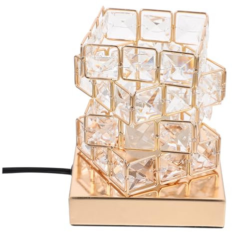 Operitacx 1 Stück Romantische LED Nachttischlampe Moderne Wasser Cube Tischlampe Dekorative Schlafzimmerlampe für Beleuchtung und Stilvolle Raumgestaltung