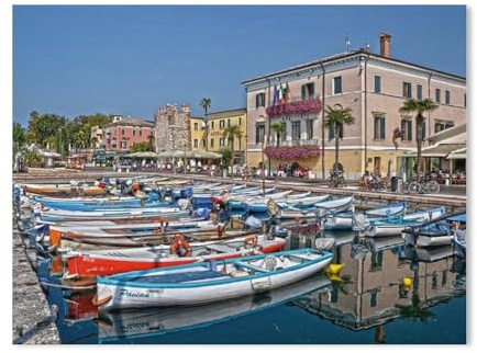 Bardolino - Gardasee,Puzzle 1000 Teile Papier Puzzle Geeignet Für Erwachsene Kinder Familien Stressabbau Puzzlespiele(38x26cm)-AE70