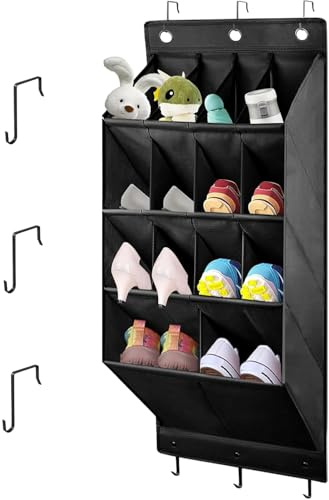 Organizer Über Der Tür Für Schuhe 14 Gitter Organizers Über Der Tür Für Schuh, Hängende Schuhaufbewahrung,hängende Organizer Aufbewahrung Für Hut,Unterwäsche Im Schlafzimmer, Badezimmer Schwarz Large