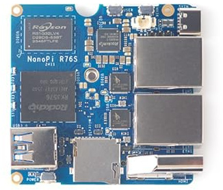 youyeetoo FriendlyElec NanoPi R76S Router Development Board | RK3576 8-Kern 2.2GHz | 2X 2.5G Ethernet | 6 Tops NPU | M.2 Slot & USB 3.2 | IoT/Linux/Android (4GB RAM - 64GB eMMC,Nur Bareboard)