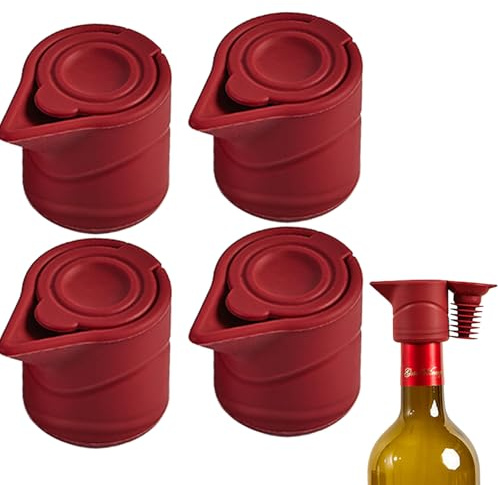 MOMAHUA 2Pcs Bottle Stoppers,2 in 1 Burgundy Wine Stoppers Food-Grade Silicone Sealing,Reusable Leak-Proof Eagle Beak Design Stopper for Red Wine,Champagne,Beer Corks