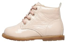 Falcotto Scarponcini in vernice con lacci e zip, Rosa cipria- 25