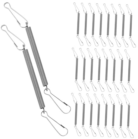 SUPVOX 50pcs Pet Waterer Spring Clip Pet Cage Water Bottle Rabbit Cage Waterer Feeding Bottle Spring Clip Support Silver