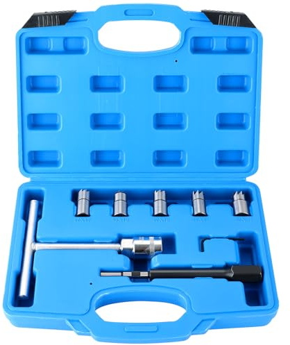 DASBET 7PCS Diesel Injector Seat Cutter & Cleaning Kit | Diesel Fuel Injector Knife Set, Carbon Remover, Universal Injector Seat Cutting Tool for Cars and LCVs