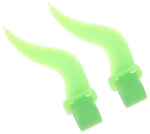 PERSELOSO 2 Stück Headset Hörner aus Grünem Silikon Lustige und Einzigartige Kopfhörer Verzierungen für Halloween und Cosplay Einfache und Feste Befestigung für Over Ear Headsets