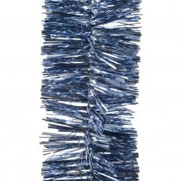 Weihnachtsgirlande Lametta 7,5cm x 2,7 Meter Lamettagirlande Baumgirlande jeansblau Eminza Weihnachts-Lichterkette, Alpina blau Jean