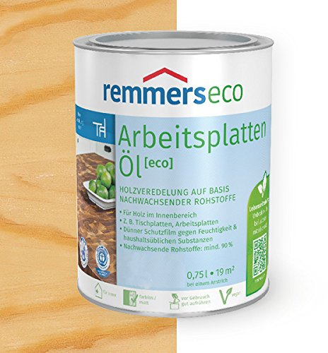 Remmers Arbeitsplatten-Öl [eco] Holzöl Holzveredelung (750 ml, farblos)