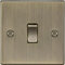 Knightsbridge CS12AB - Interruttore intermedio in ottone antico, 10 A, 1G, 230 V