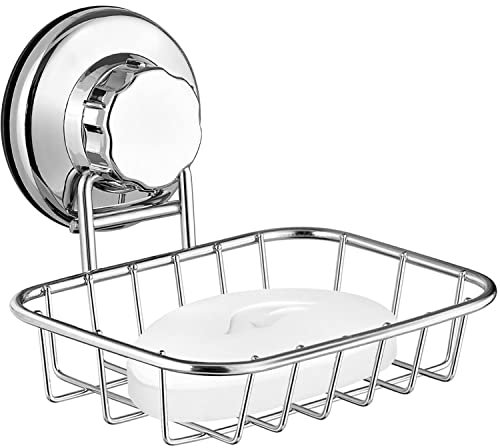 ARCC Soap Dish Shower Soap Holder Rustproof Bar Sponge Holder with PVC Soap Lift for Bathroom, Kitchen Sink