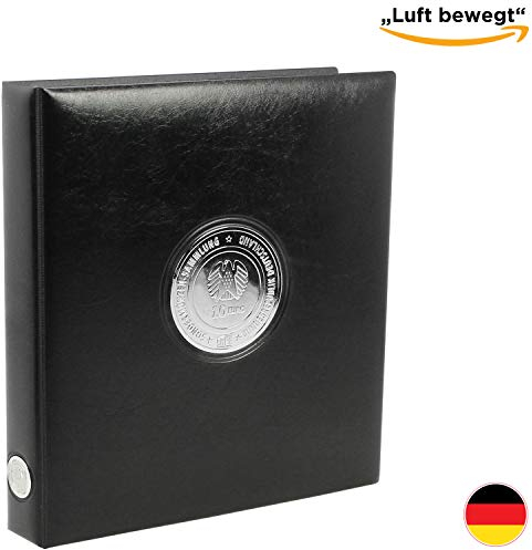 SAFE 7416 Premium Münzalbum „10 € – Luft bewegt“ – Inklusive 3 Münzblätter & Vordruckseiten – Für 10-Euro-Serie 2019–2021 – Hochwertiger Sammlerordner mit Metallplaketten