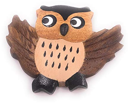 H-Customs Happy Dancing Owl Flying Night Bird Handmade Fridge Magnet Pendant Magnet