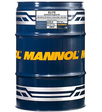 MANNOL 7903 Elite Motoröl 5W-40 für Benzin- und Diesel mit Turbo, 60L