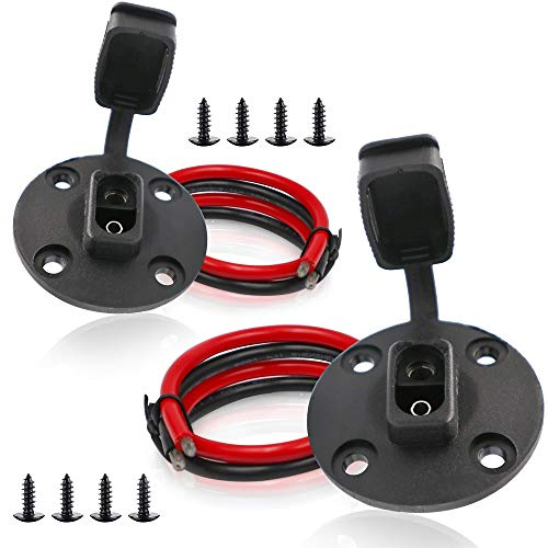 iMESTOU SAE-Stecker Solar SAE-Buchse, Wetterfest, Seitenwandanschluss, DIY-Kabel, 12 AWG, Schnelltrennung, Solarmodul-Halterung für Motorrad, Solargenerator, Batterieladegeräte (2 Stück)