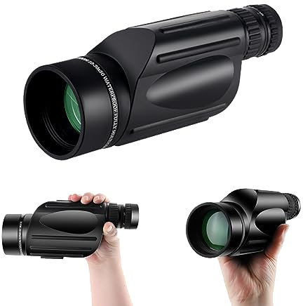 FOCUHUNTER 10-30X50 Monokular Teleskop Hohe Vergrößerung FMC Kompaktoptik für Erwachsene Stickstoffgefüllt Spritzwasser Outdoor Vogelbeobachtung Reiselupe