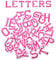 AXEN Iron on Sew on Letter Patches for Clothes, 52pcs Alphabet A to Z, Class Pink